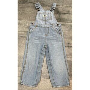 OshKosh Overalls Denim Toddler 24 Month Vestback Striped Train Conductor‎ Pants